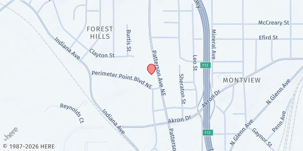 Map showing Agape Care & Share, Inc. at 3650 Patterson Avenue, Winston-Salem, NC