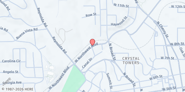 Map showing AIDS Care Service - Winston-Salem at 995 West Northwest Boulevard, Winston-Salem, NC