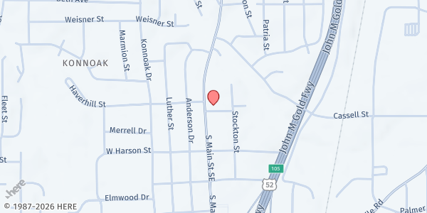 Map showing Beloved Community Food Pantry at 3205 S. Main Street, Winston-Salem, NC