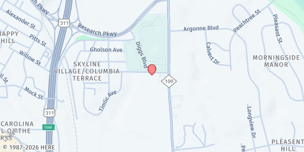 Map showing City Lights Ministry at 1600 Williamson St, Winston-Salem, NC