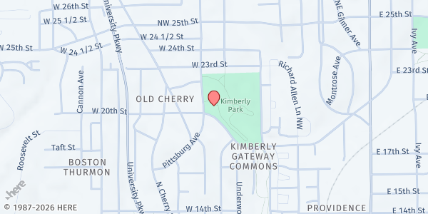 Map showing H.O.P.E. of Winston-Salem - Soup Kitchen at 355 Crawford Pl, Winston-Salem, NC