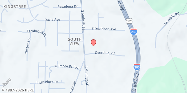 Map showing Iglesia Nueva Vida at 4423 S Main St, Winston-Salem, NC