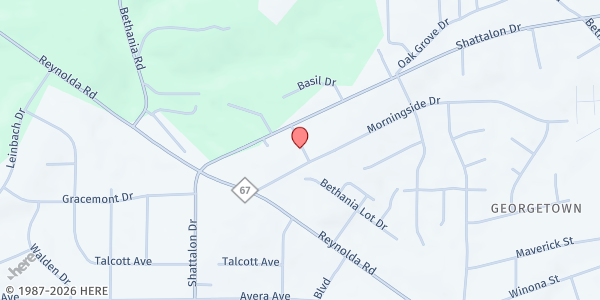 Map showing Ivylin Kellyman Food Pantry at 4832 Morningside Dr., Winston-Salem, NC