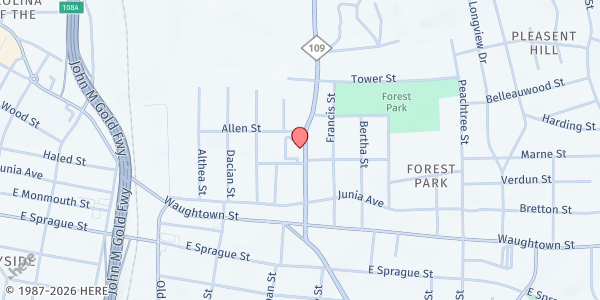 Map showing MBL - Enterprise Shared Use Kitchen at 1922 S MLK Jr Dr, Winston-Salem, NC