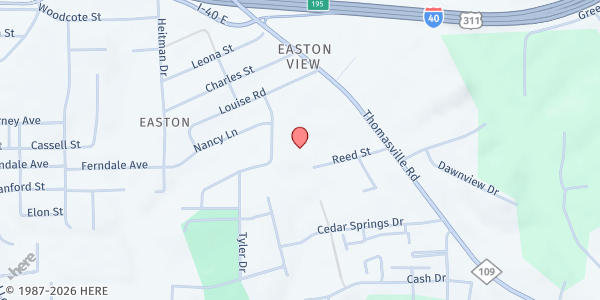 Map showing Second Harvest Food Bank of Northwest North Carolina at Second Harvest Food Bank of Northwest North Carolina, Winston Salem, NC