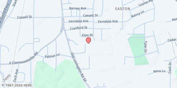 Map showing St Peter's World Outreach at 3683 Old Lexington Rd, Winston-Salem, NC