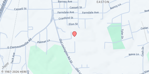 Map showing St Peter's World Outreach Center - We Care House at 3683 Old Lexington Rd., Winston-Salem, NC