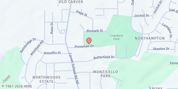 Map showing St Stephen Missionary Baptist at 5000 Noble St, Winston-Salem, NC