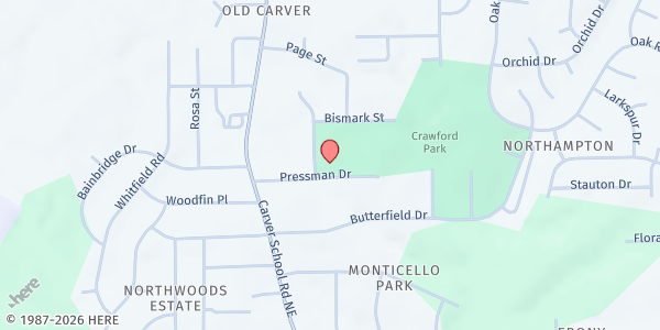 Map showing St. Stephens Missionary Baptist at 5000 Noble Street, Winston-Salem, NC
