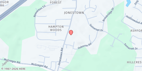 Map showing Star of Bethlehem Lutheran Church at 1355 Jonestown Rd, Winston-Salem, NC