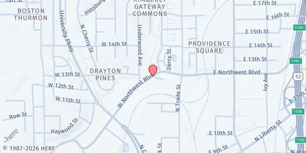 Map showing Union Baptist Church at 1200 Trade St. NW., Winston-Salem, NC