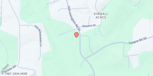 Map showing Whole Man Ministries Food Distribution at 3916 Old Lexington Road, Winston-Salem, NC