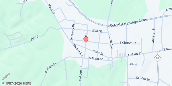 Map showing County Outreach Ministry - Yanceyville at 225 3rd St., Yanceyville, NC