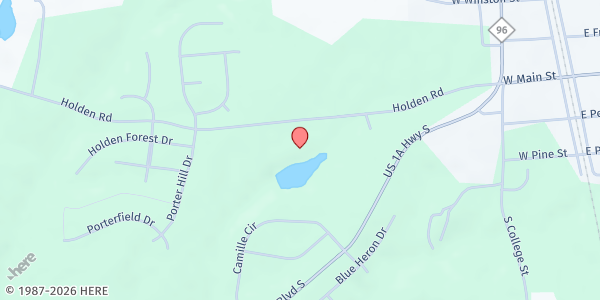 Map showing Faith Baptist Church/ Dorcas Ministry at 249 Holden Rd., Youngsville, NC