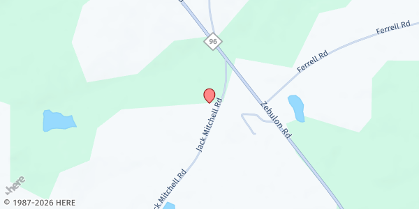 Map showing Extended Hands, Inc. Mobile Market - Zebulon at 3201 Jack Mitchell Rd, Zebulon, NC