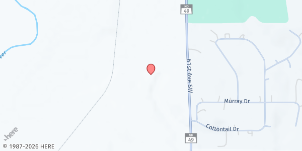 Map showing Women's Action & Resource Center - Beulah at Frontage Rd, Beulah, ND