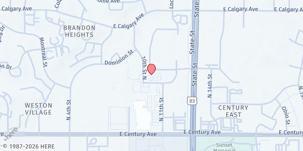 Map showing Adopt-A-Block @ New Song Church parking lot at 3200 N 11th St, Bismarck, ND