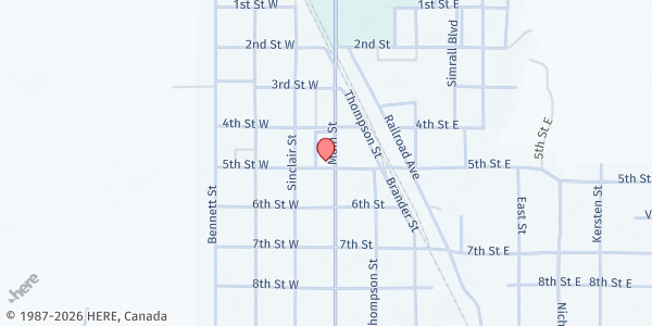 Map showing Bottineau Food Pantry at 122 5th St. W, Bottineau, ND