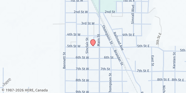 Map showing Bottineau Food Pantry at 122 5th St. W, Bottineau, ND