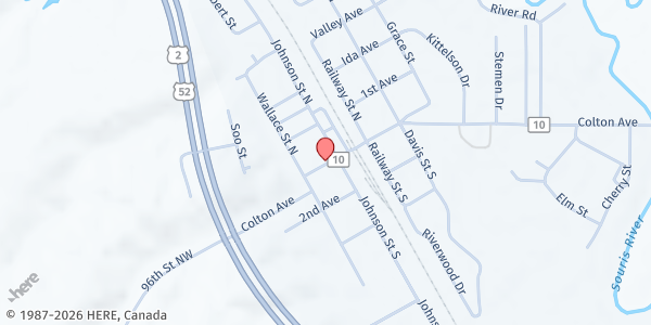 Map showing Burlington Community Food Pantry - Food Distribution Center at 521 Dave St N, Burlington, ND