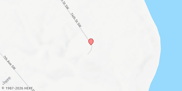 Map showing Tipi Wakan Baptist Church at 7149 S Big Lake Rd, Cannon Ball, ND