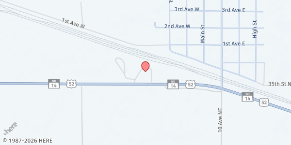 Map showing Community Cupboard at 969 Hwy 52 E, Drake, ND
