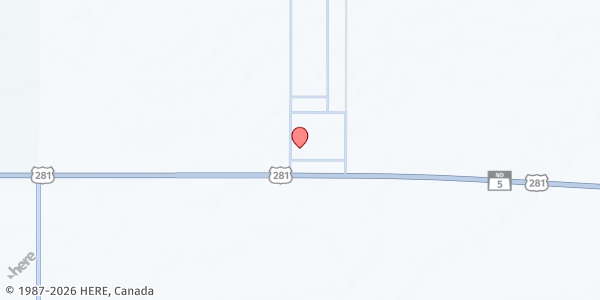 Map showing Mikinaak Ode Center at 3061 HWY 281, Unit 1, Dunseith, ND