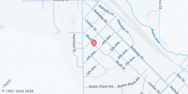 Map showing Enderlin Area Food Pantry at 326 Bluff St, Enderlin, ND