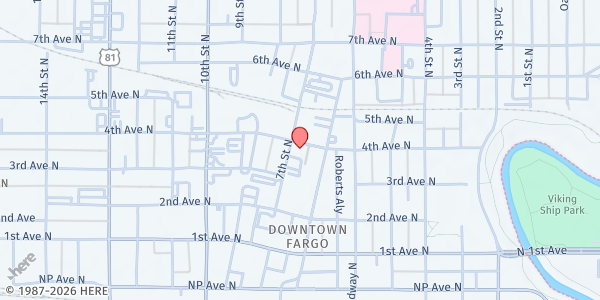Map showing Good Medicine Indian Health Services Inc. - Food Distribution Center at , Fargo, ND
