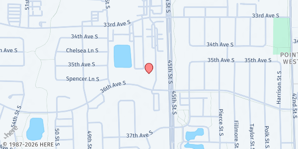 Map showing Rural Kids Development Alliance - Fargo Office at 3523 45th St. S, Fargo, ND