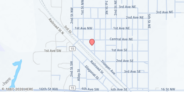 Map showing Garrison Area Resource Center & Food Pantry at 71 South Main St, Garrison, ND