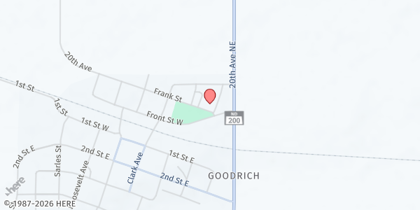 Map showing Goodrich Seventh-day Adventist Church at 312 Smith Ave, Goodrich, ND