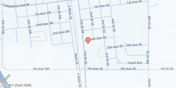 Map showing Hillsboro Armory - Food Distribution Center at 408 1st St SE, Hillsboro, ND