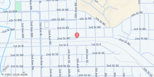 Map showing Community Action Region VI - Jamestown at 108 5th Ave NE, Jamestown, ND