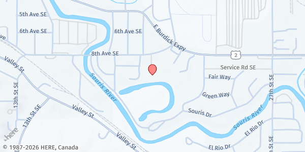 Map showing Community Action Partnership - Food Distribution Center at 2020 8th Ave SE, Minot, ND