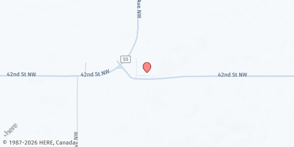 Map showing First Lutheran church and Good Hope Cemetery at , New Town, ND