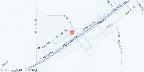 Map showing Dakota Prairie Community Action - Rolla at 1104 Main Ave W, Rolla, ND