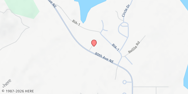 Map showing St. Michael Wellness Center Pantry at 114 1st St, Saint Michael, ND