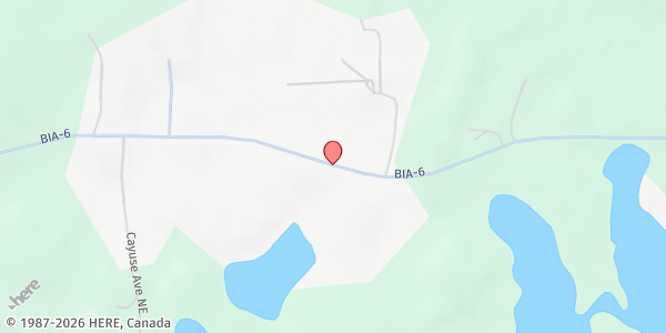 Map showing Turtle Mountain Chippewa Food Pantry at 4425 BIA Rd 6, St. John, ND