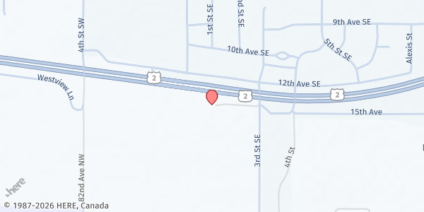 Map showing Stanley River of Life Church at 8155 US-2, Stanley, ND