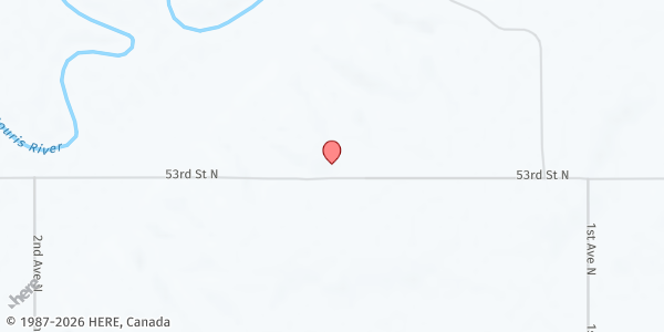 Map showing Norway Lutheran Church at , Towner, ND
