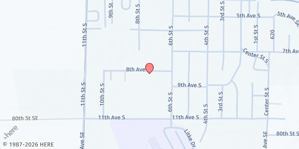 Map showing Richland-Wilkin Emergency Food Pantry at 699 8th Ave S, Wahpeton, ND