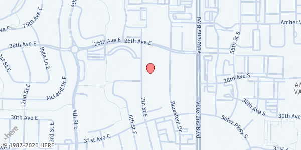 Map showing Holy Cross Catholic Church at 2711 7th St. E, West Fargo, ND