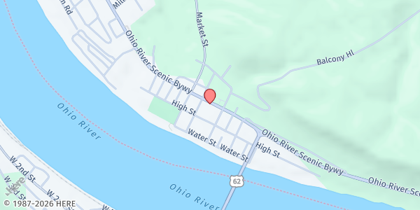 Map showing Aberdeen Baptist Church at 733 US-52, Aberdeen, OH