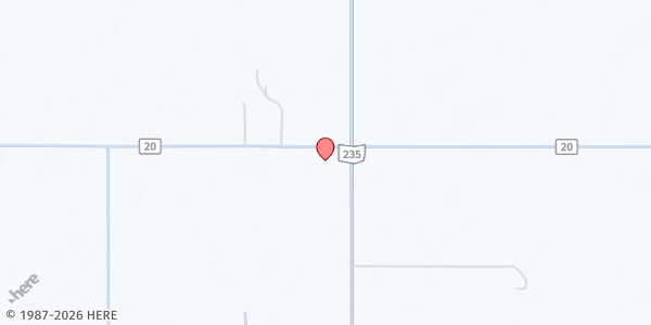 Map showing Ada Full Gospel Pentecostal Church of God at 1047 OH-235, Ada, OH