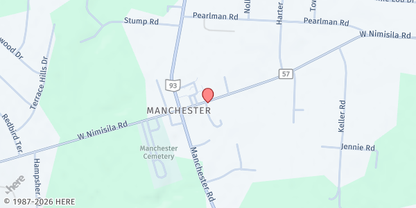 Map showing Manchester Christian Church Pantry at 930 W Nimisila Rd, Akron, OH