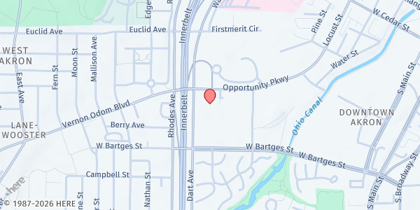 Map showing Neighborhood Distribution at the Akron at 350 Opportunity Pkwy, Akron, OH