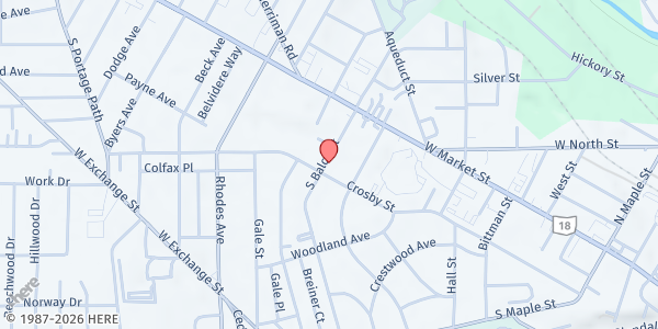 Map showing Pantry - 69 S Balch St at 69 S Balch St, Akron, OH