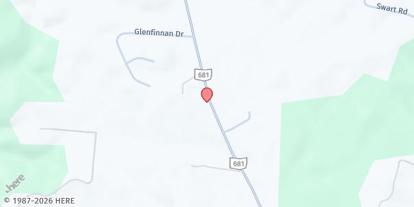 Map showing Airline Union Church at 4477 OH-681, Albany, OH