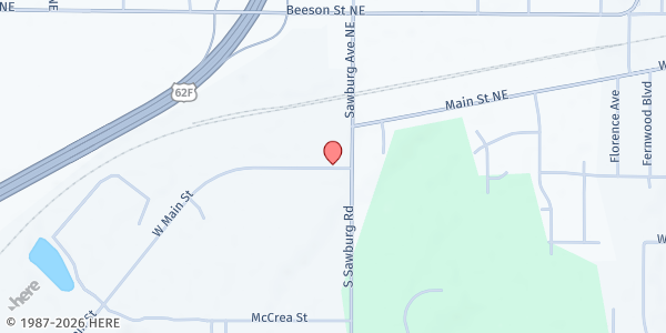 Map showing RAM Ministries Meal Service at 724 S Union, Alliance, OH